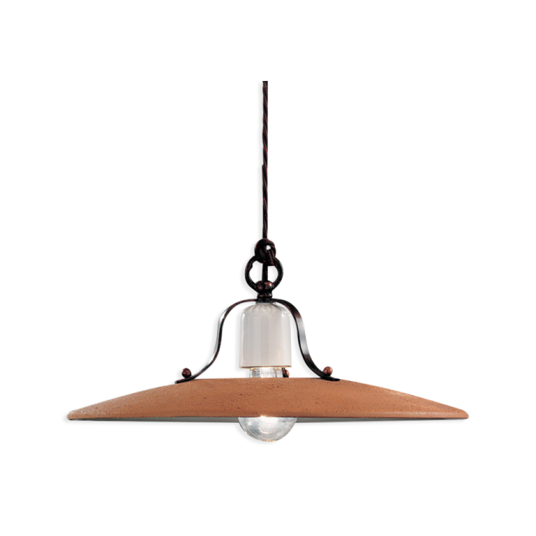  Ferroluce :: Lampa wisząca Bologna brązowa śr. 40 cm