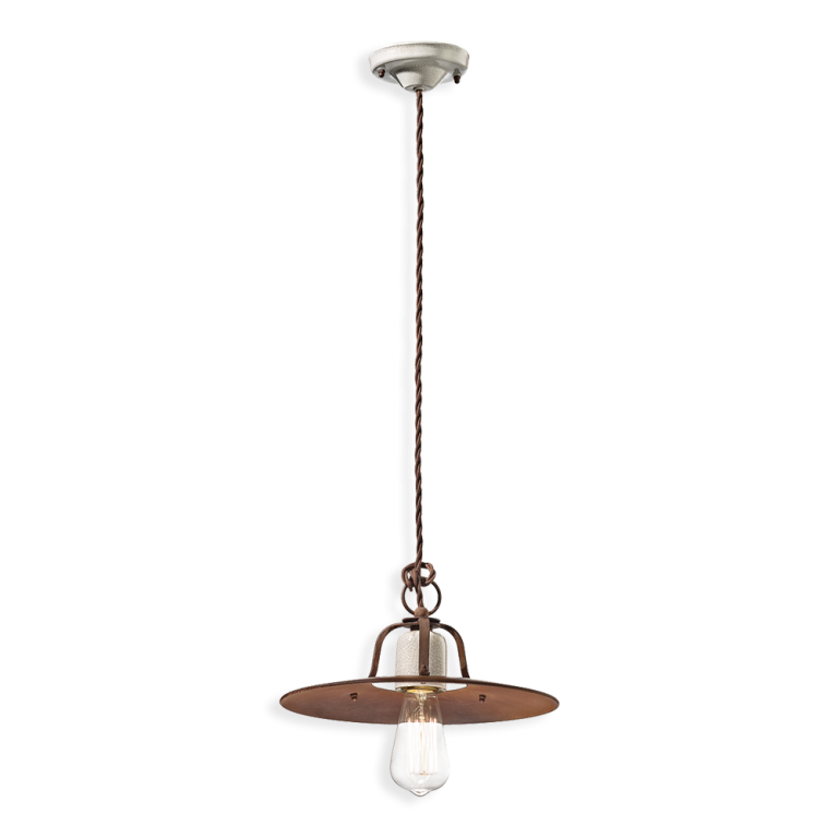  Ferroluce :: Lampa wisząca Grunge brązowa śr. 30 cm