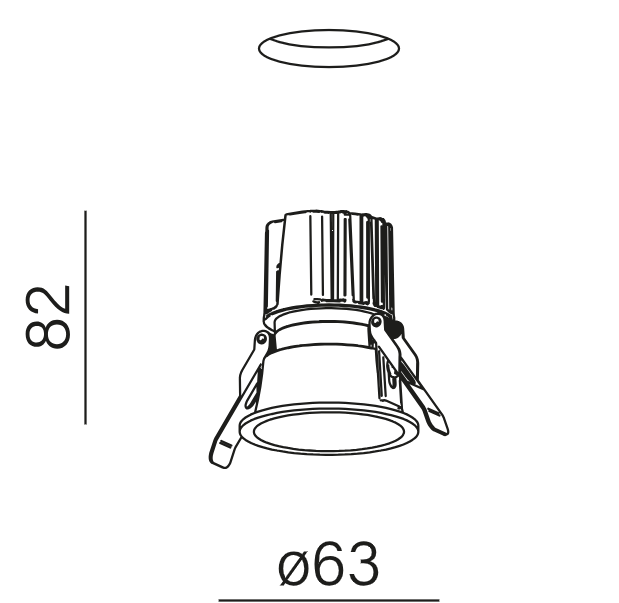 AQForm :: Oprawa wpuszczana Hollow 6 LED A927 49° CC czarna