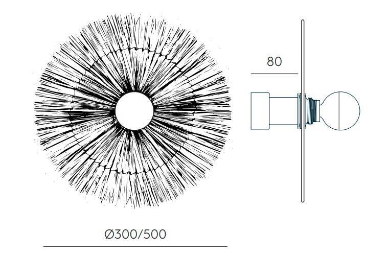 Aromas :: Lampa ścienna / kinkiet Laos śr. 30 cm naturalny