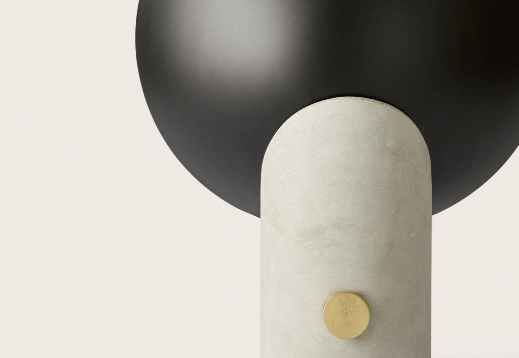 Aromas :: Lampa stołowa Lola szaro-czarna wys. 38 cm