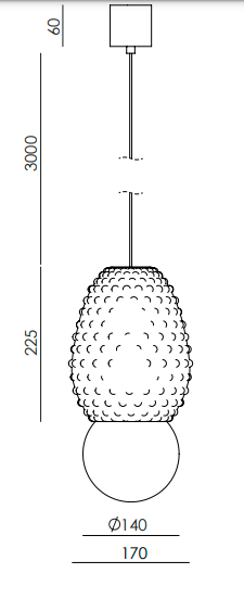 Aromas :: Lampa wisząca Cactus śr. 17 cm kolor do wyboru