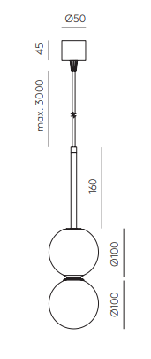 Aromas ::  Lampa wisząca Dalt czarny marmur / złoty metal śr. 10 cm