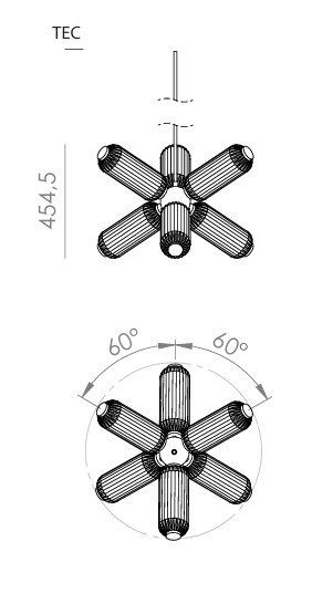 Aromas :: Lampa wisząca Elma Plus wys. 45,5 cm czarna