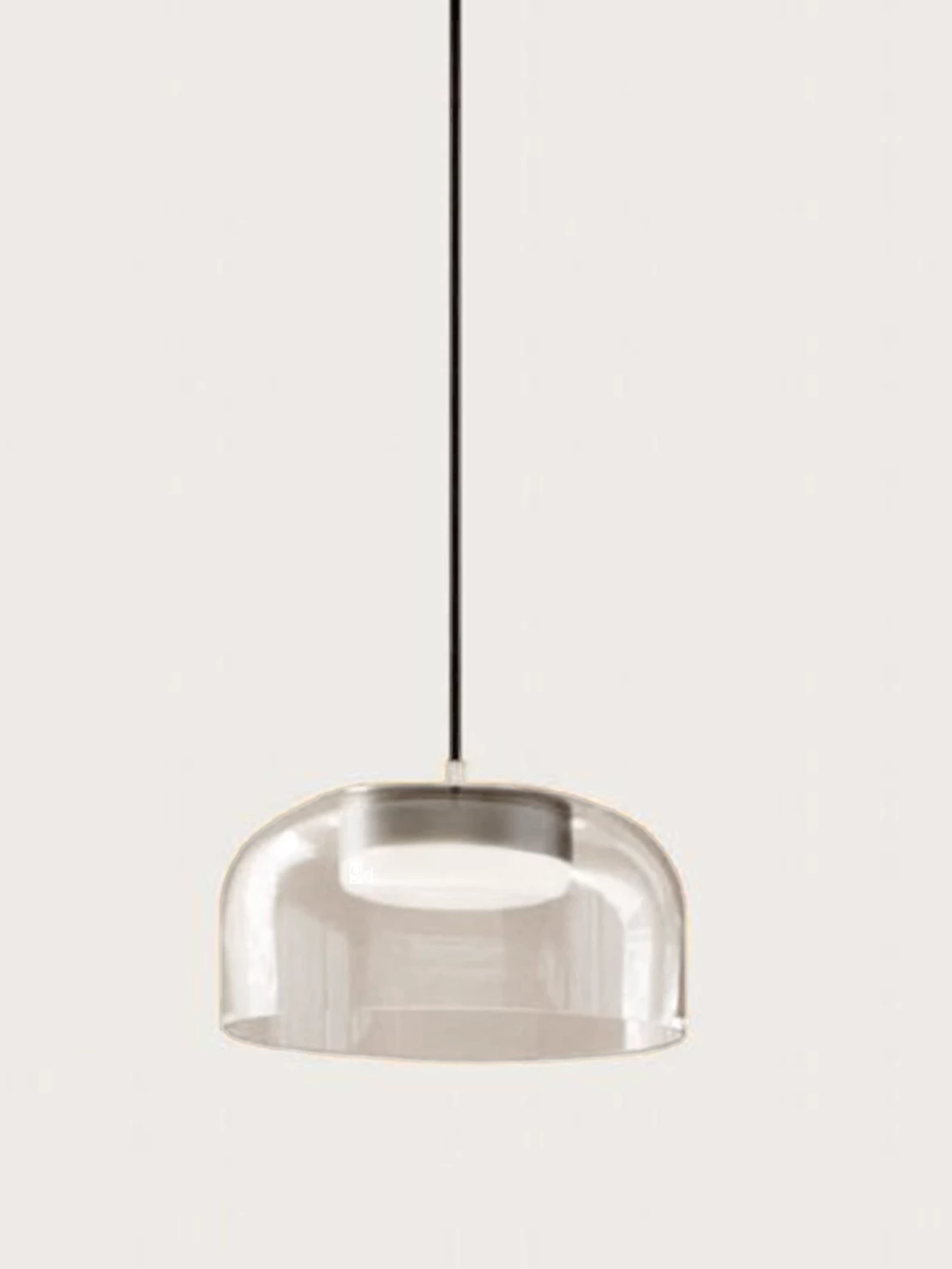 Aromas :: Lampa wisząca Ipon śr. 20 cm  transparentne szkło czarny metal
