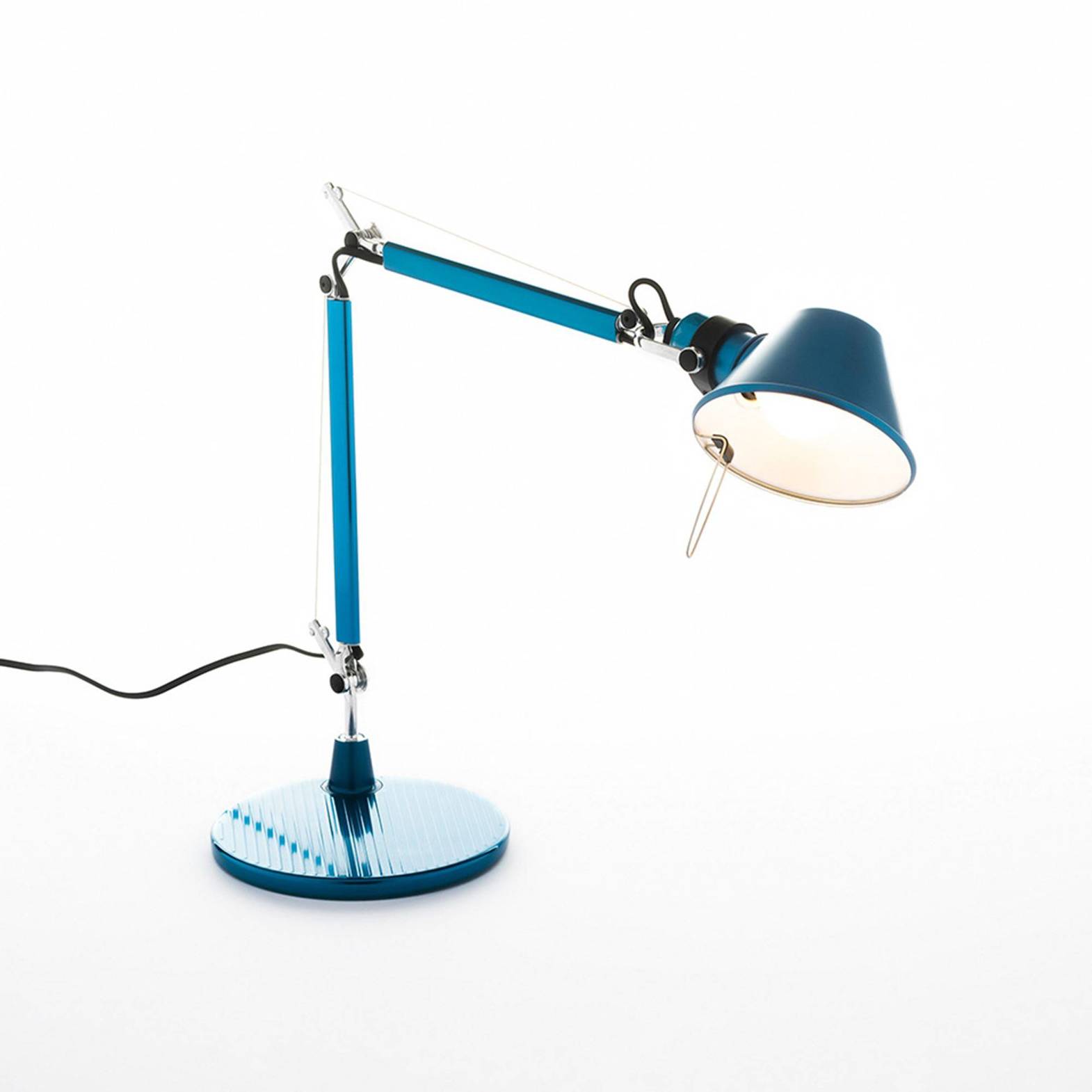 Artemide :: Lampa biurkowa Tolomeo Micro niebieska wys. 37 cm