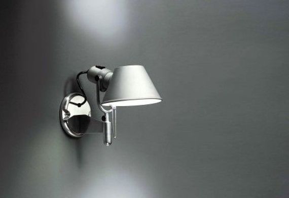 Artemide :: Lampa ścienna / kinkiet Tolomeo Micro Faretto srebrny (bez wyłącznika) szer. 21 cm