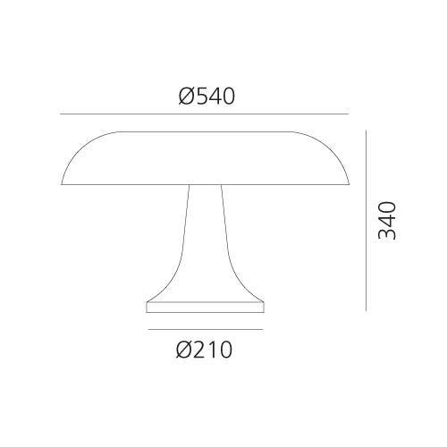 Artemide :: Lampa stołowa Nesso biała śr. 54 cm