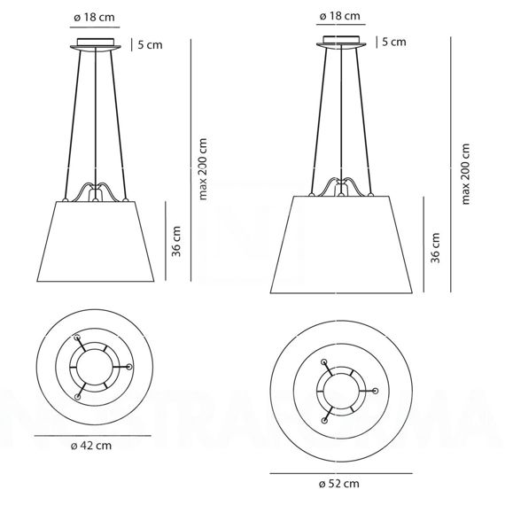 Artemide :: Lampa wisząca Tolomeo Mega beżowa śr. 42 cm