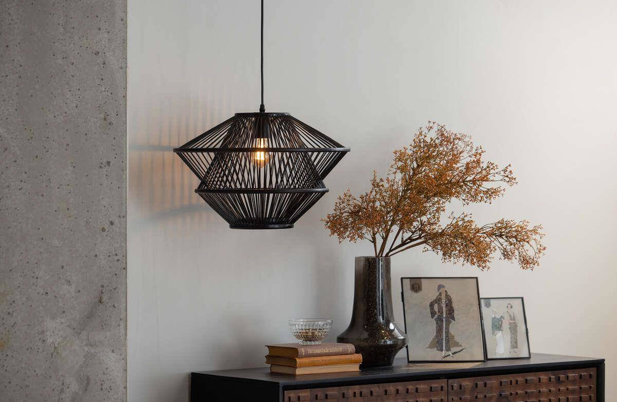 Be Pure :: Lampa wisząca Bamboo czarna szer. 46 cm