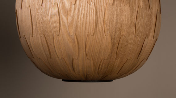 Dutchbone :: Lampa wisząca drewniana Bond okrągła