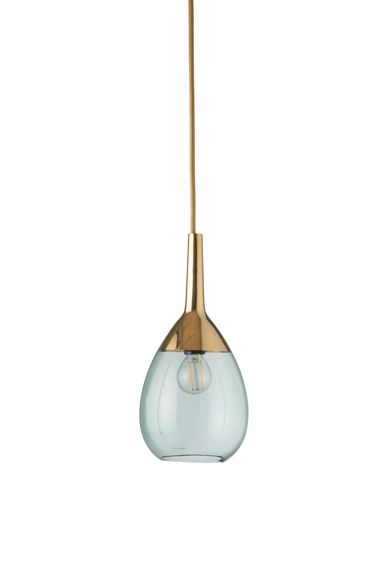 EBB & FLOW :: Lampa wisząca Lute zielono-złota śr. 14 cm