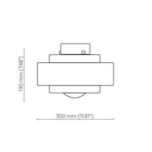 Embassy Interiors :: Lampa ścienna / lampa sufitowa Mémoire szklana mosiężna śr. 30 cm