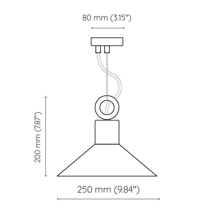 Embassy Interiors :: Lampa wisząca Oslo z pierścieniem czarno-mosiężna śr. 25 cm