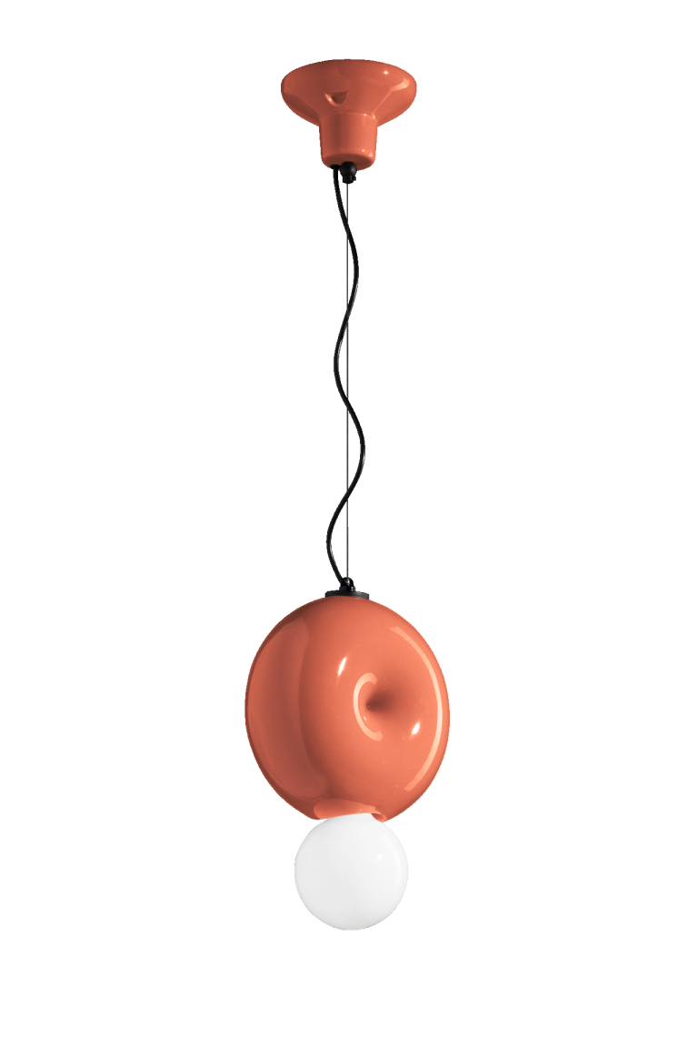 Ferroluce :: Lampa wisząca Bumbum śr. 25 cm ceramiczna czerwona