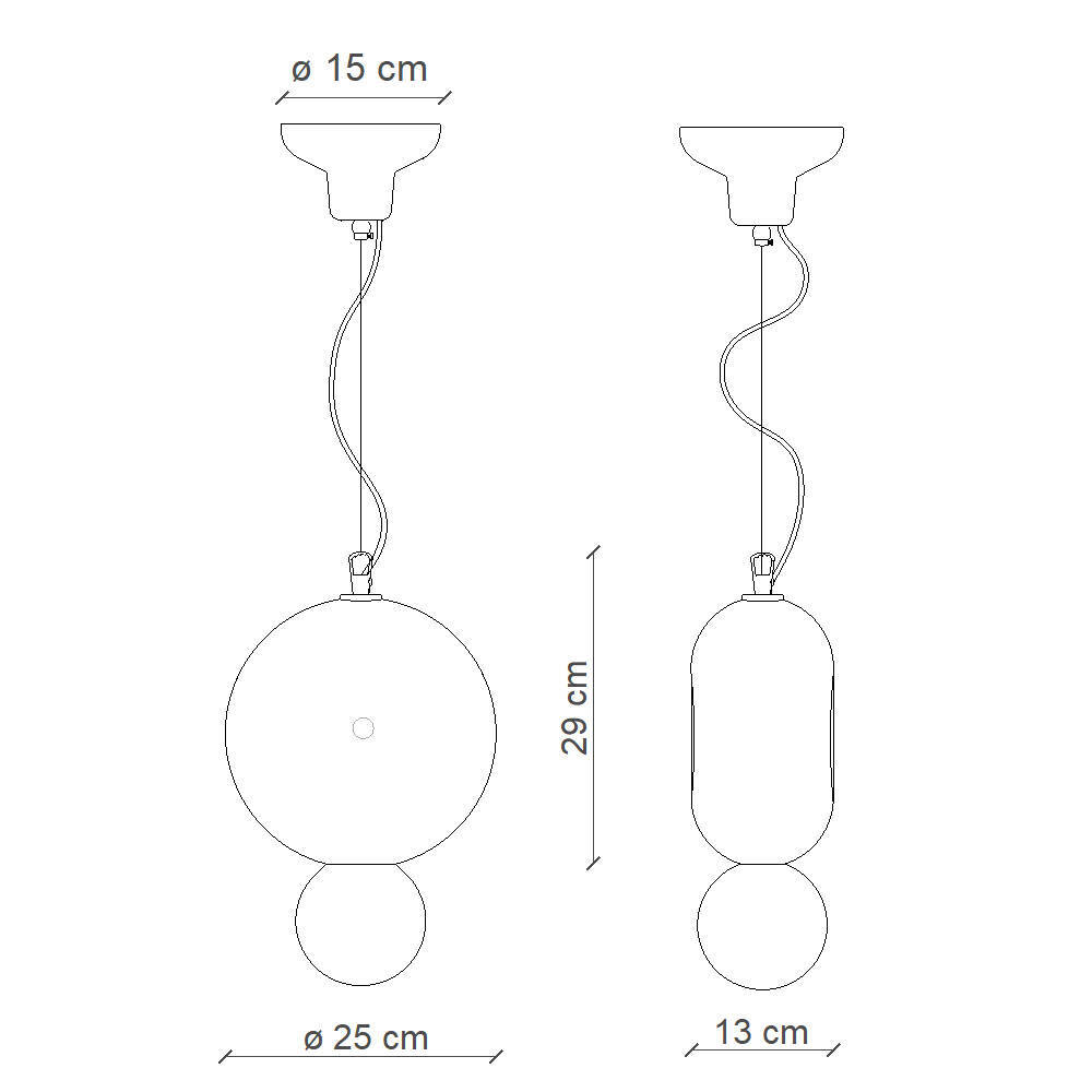 Ferroluce :: Lampa wisząca Bumbum śr. 25 cm ceramiczna turkusowa