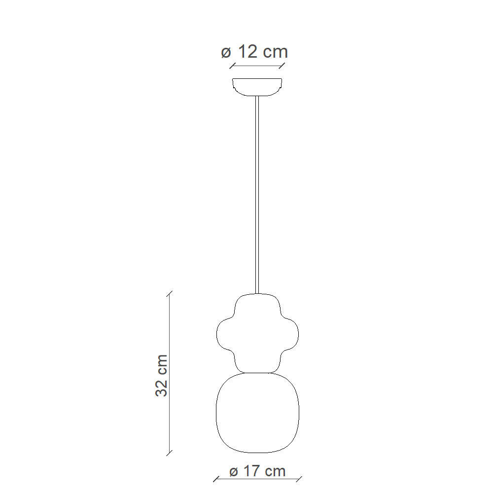 Ferroluce :: Lampa wisząca Copacabana śr. 17 cm ceramiczna szałwiowa