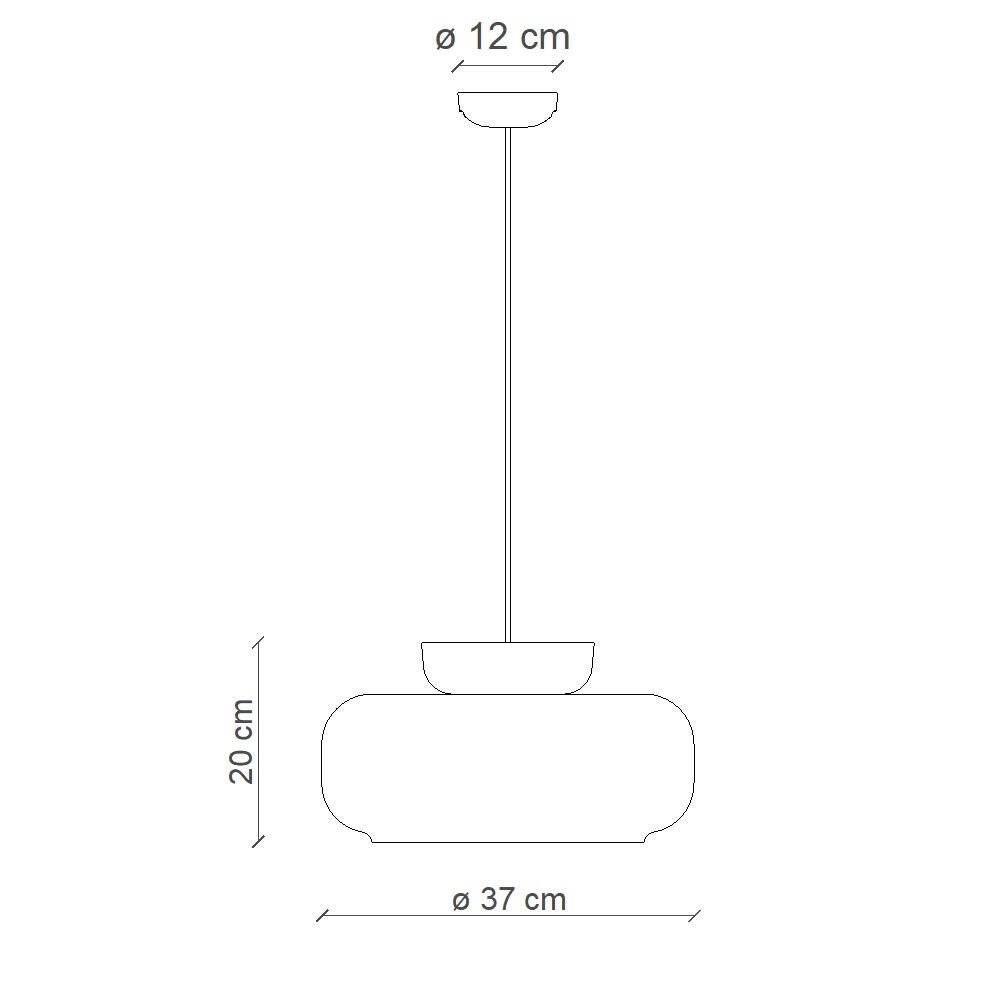 Ferroluce :: Lampa wisząca Maracana śr. 37 cm beżowo-biała