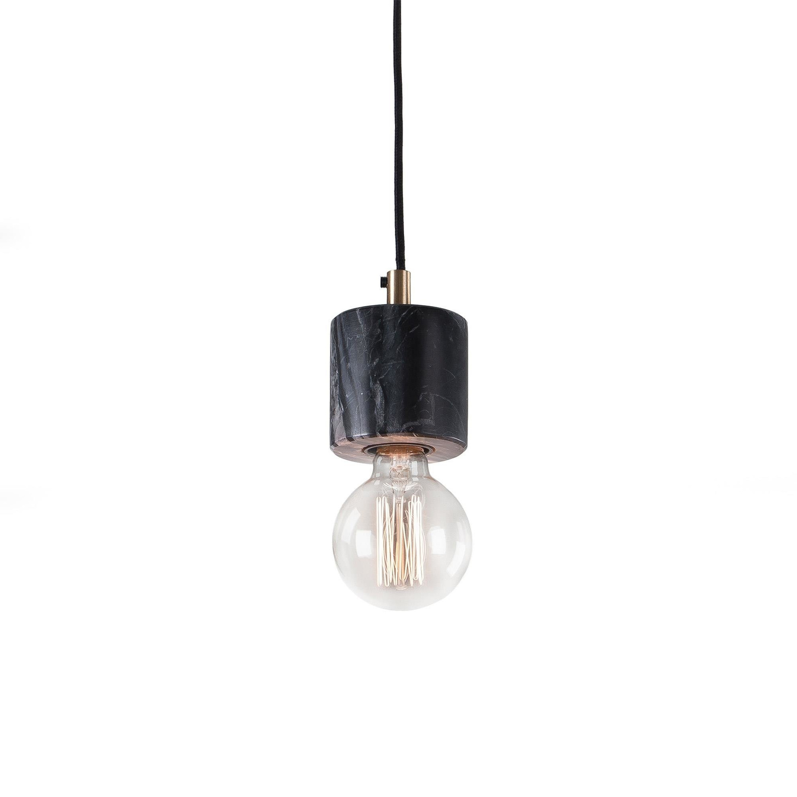Kamienna lampa sufitowa Certe czarna