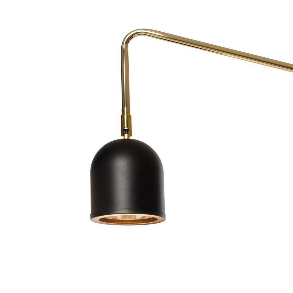 Kaspa :: Lampa ścienna / kinkiet Gaspar czarno-złoty wys. 43 cm