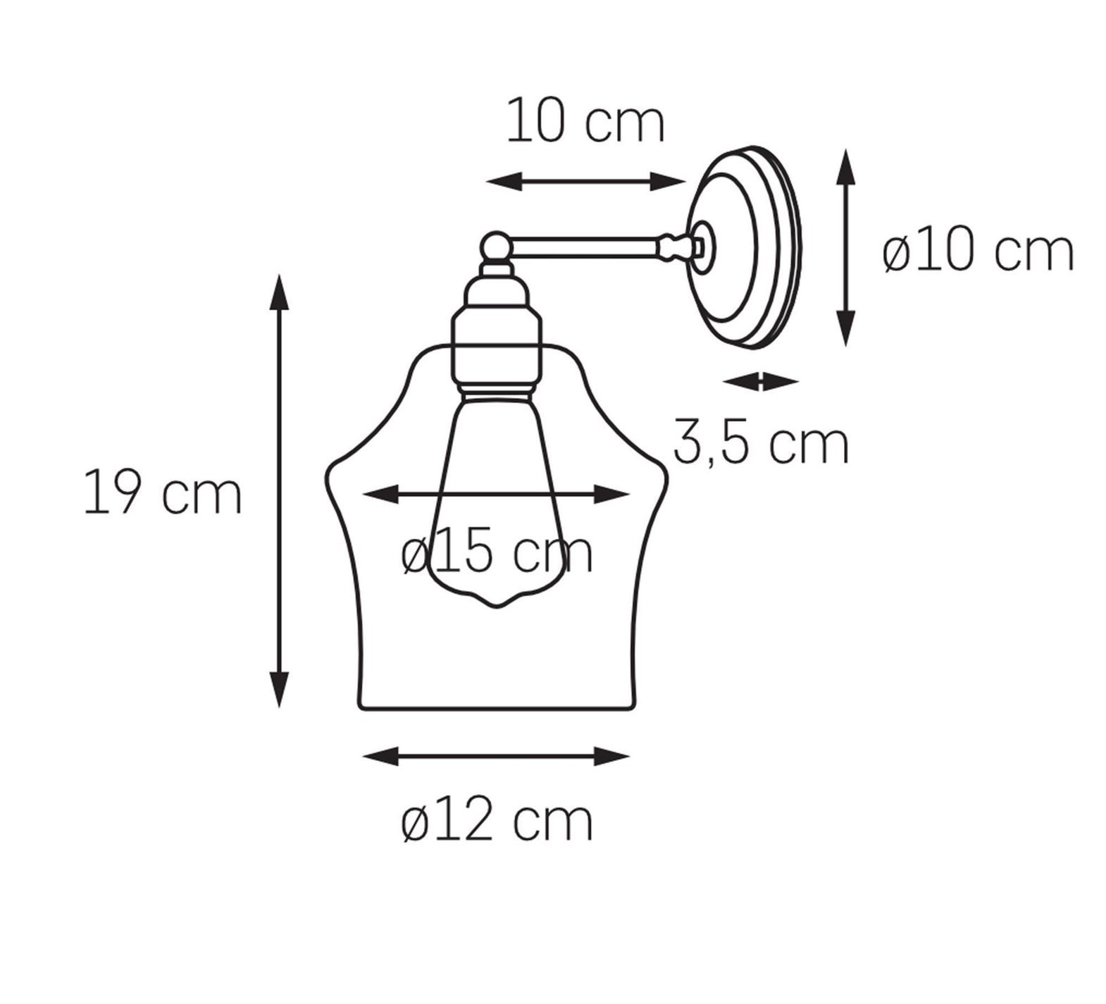 Kaspa :: Lampa ścienna / kinkiet Longis II transparentna 