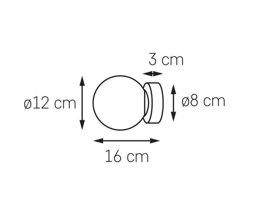 Kaspa :: Lampa ścienna / kinkiet Mija tytan szczotkowany śr. 12 cm