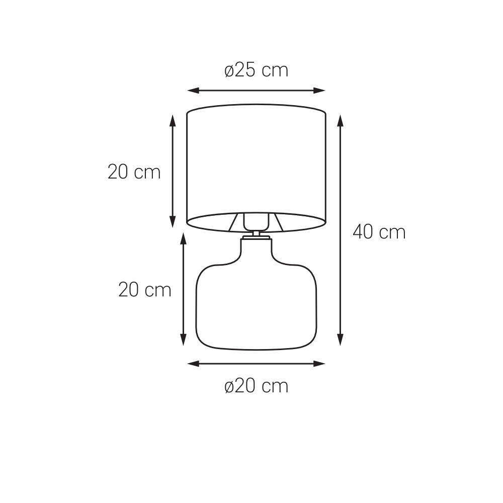 Kaspa :: Lampa stołowa Lora bordowa / transparentna wys. 40 cm