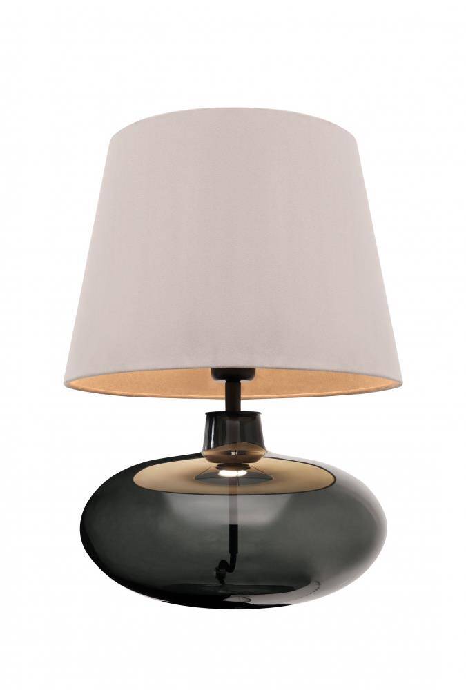 Kaspa :: Lampa stołowa Sawa Velvet New beżowo-grafitowa wys. 55 cm