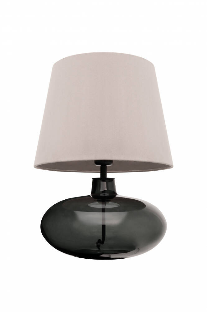 Kaspa :: Lampa stołowa Sawa Velvet New beżowo-grafitowa wys. 55 cm