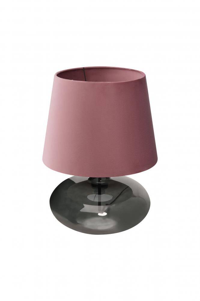 Kaspa :: Lampa stołowa Sawa Velvet New różowo-grafitowa wys. 55 cm