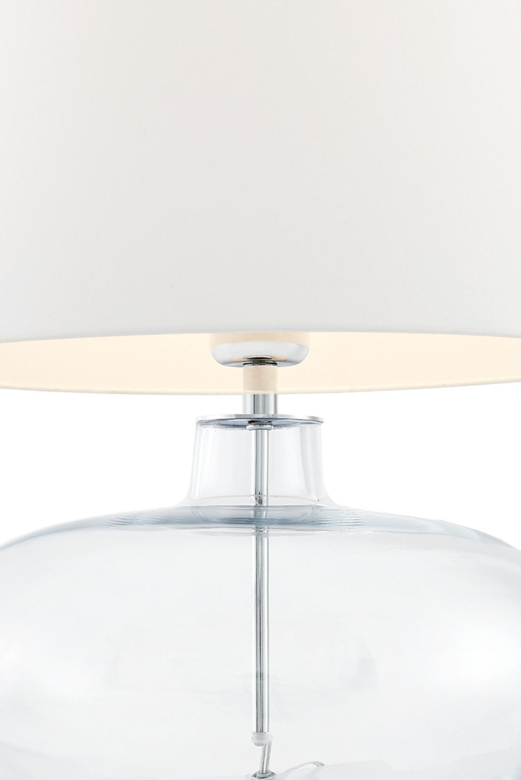 Kaspa :: Lampa stołowa Sawa biało-transparentna