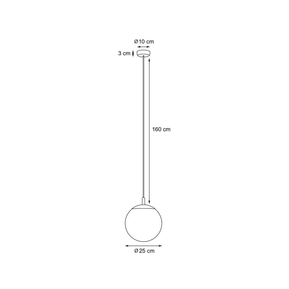 Kaspa :: Lampa wisząca Alur Wood biało-dębowa śr. 25 cm rozm. S