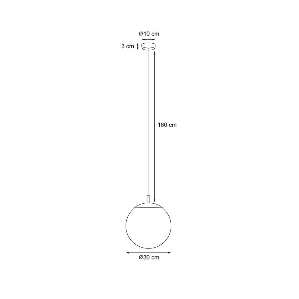 Kaspa :: Lampa wisząca Alur Wood biało-dębowa śr. 30 cm rozm. M