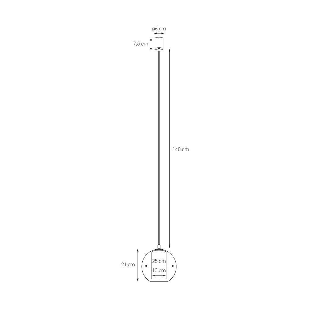 Kaspa :: Lampa wisząca Merida Black złota śr. 25 cm rozm. S