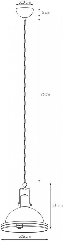 Kaspa :: Lampa wisząca  Nautilius rozm. M kremowa śr. 26 cm