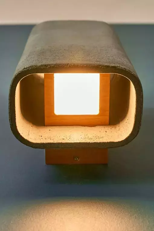 LOFTLIGHT :: Lampa ścienna / kinkiet ConTeak  szary wys. 23,5 cm