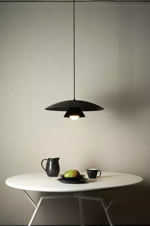 LOFTLIGHT :: Lampa wisząca Olemi Concrete Velvet ciemnoszara śr. 60 cm