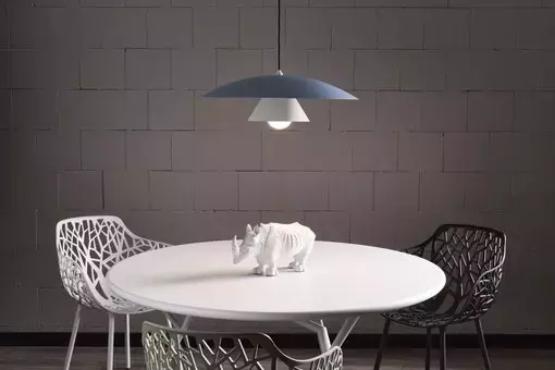 LOFTLIGHT :: Lampa wisząca Olemi Concrete Velvet ciemnoszara śr. 60 cm