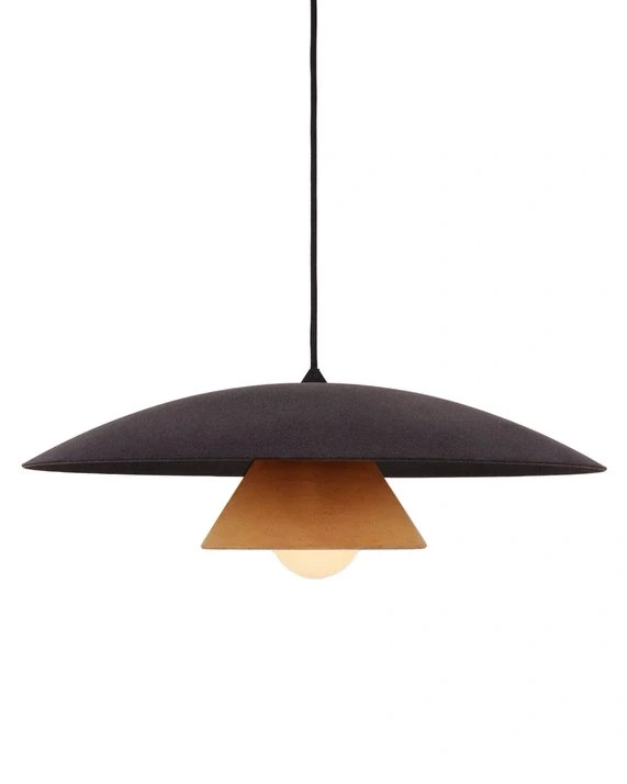 LOFTLIGHT :: Lampa wisząca Olemi Concrete Velvet śr. 60 cm antracytowo-żółta