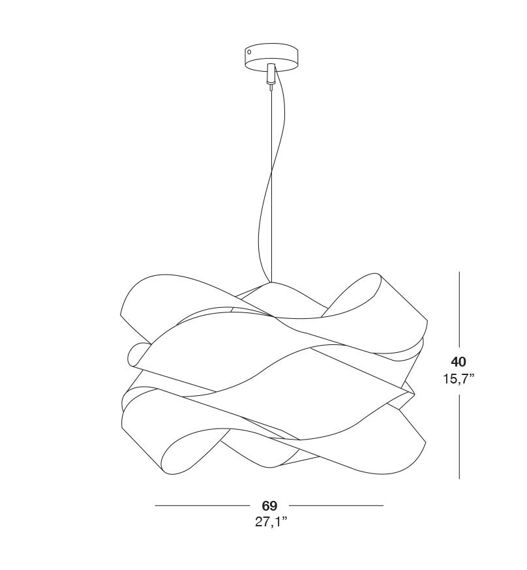 LZF :: Lampa wisząca Link Duża brązowa śr. 69 cm 