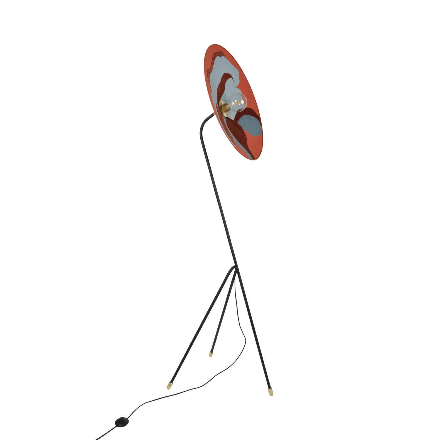 Market Set :: Lampa podłogowa Sonia Laudet Nostalgia Camélia czerwono-niebieska wys. 180 cm