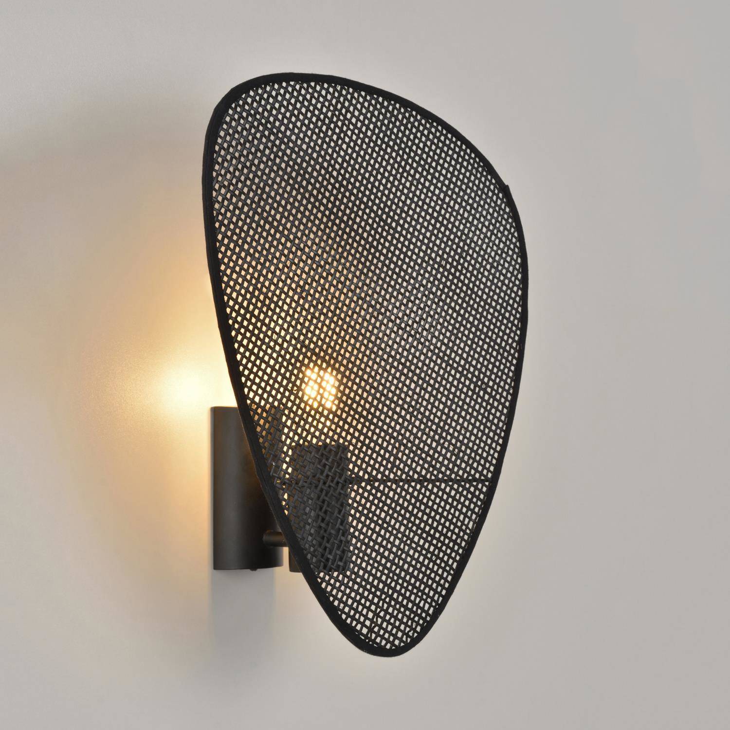 Market Set :: Lampa ścienna / kinkiet Screen czarna wys. 42 cm