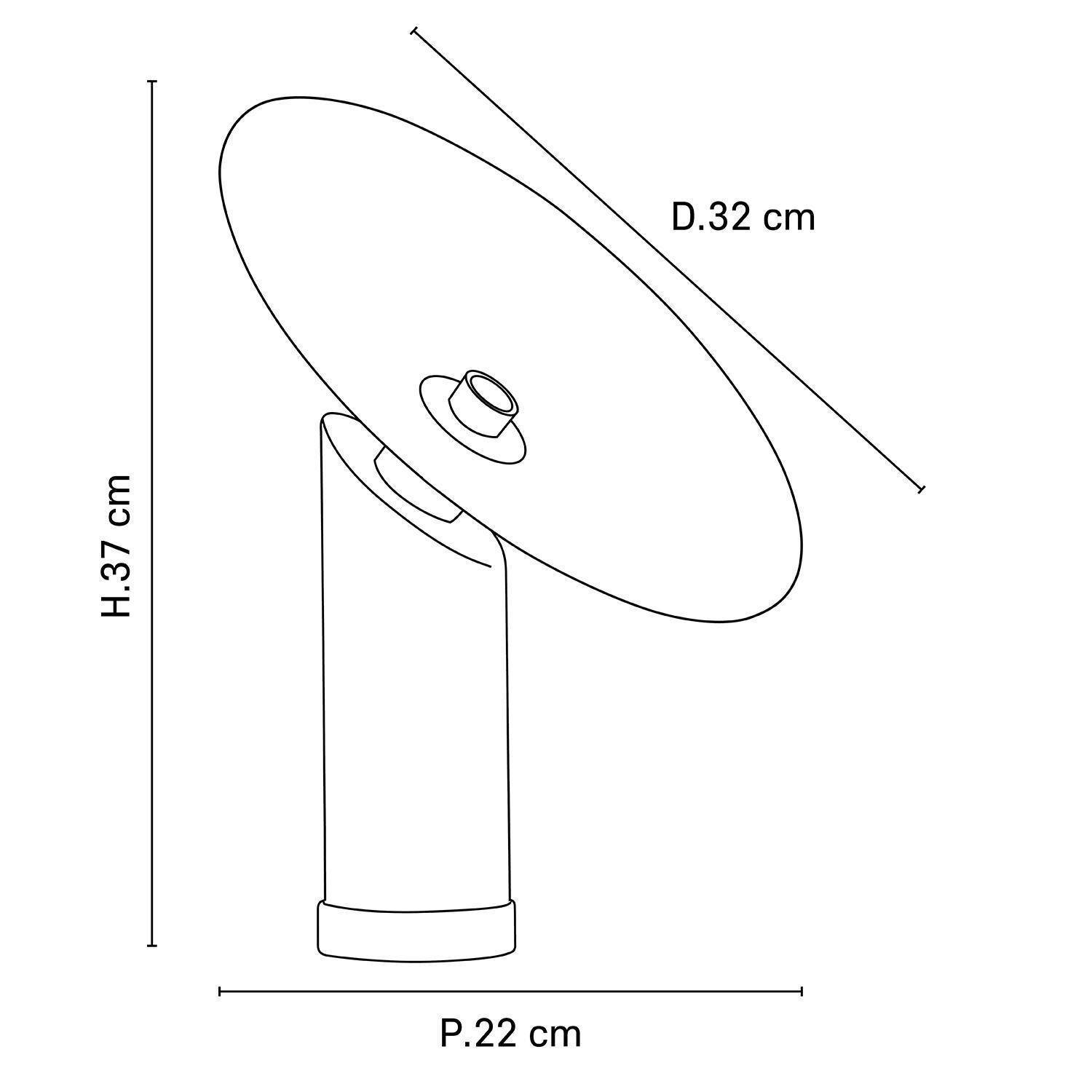 Market Set :: Lampa stołowa Gatsby czarna wys. 37 cm