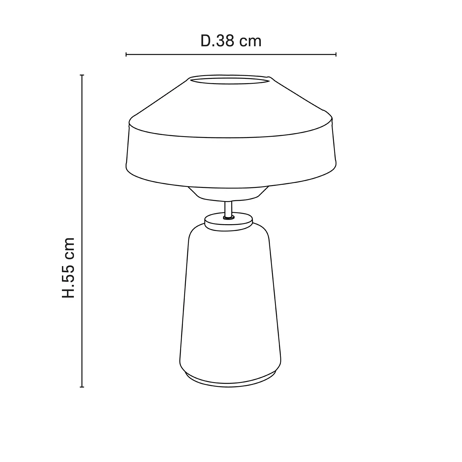 Market Set :: Lampa stołowa Mokuzai szara wys. 55 cm