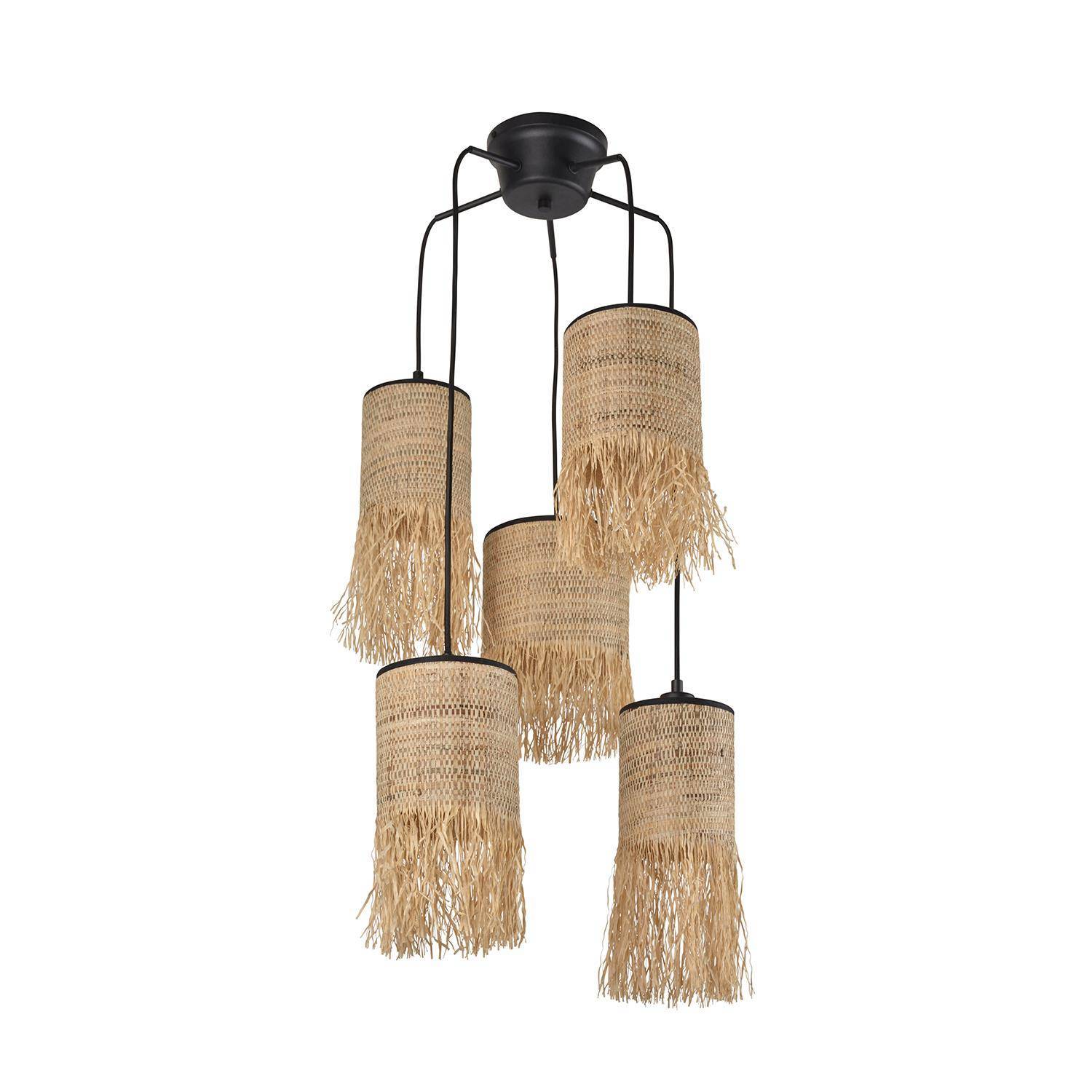 Market Set :: Lampa wisząca Formentera 5 kloszy beżowa szer. 32 cm