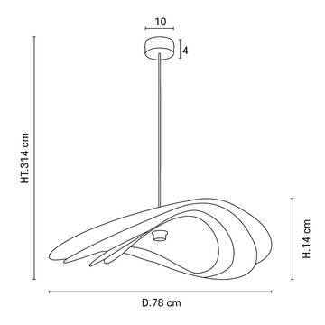 Market Set :: Lampa wisząca Selenitis D78 śr. 78 cm biała