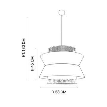 Market Set :: Lampa wisząca Singapour Gris Clair beżowa śr. 58 cm