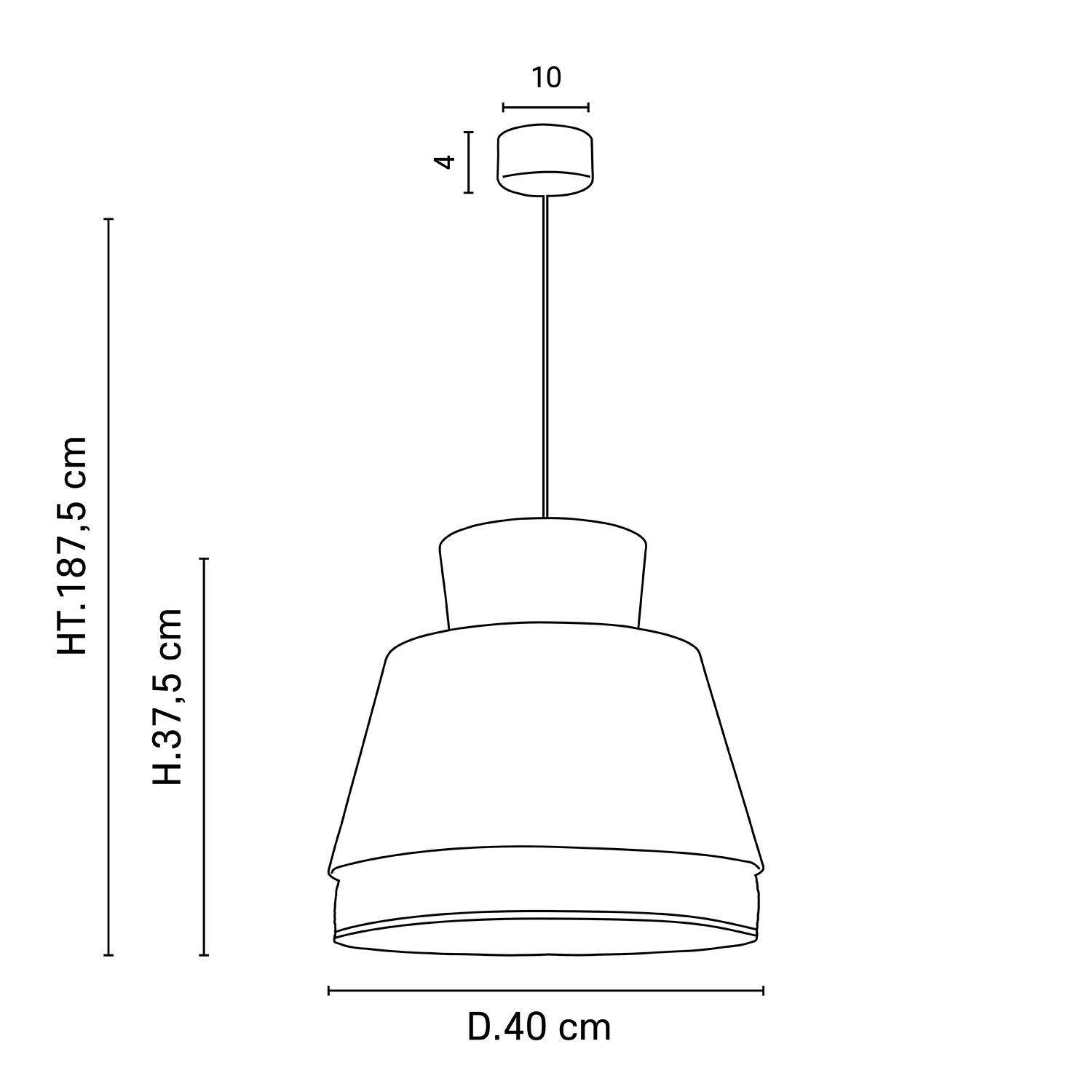 Market Set :: Lampa wisząca Singapour szara rozm. M śr. 40 cm