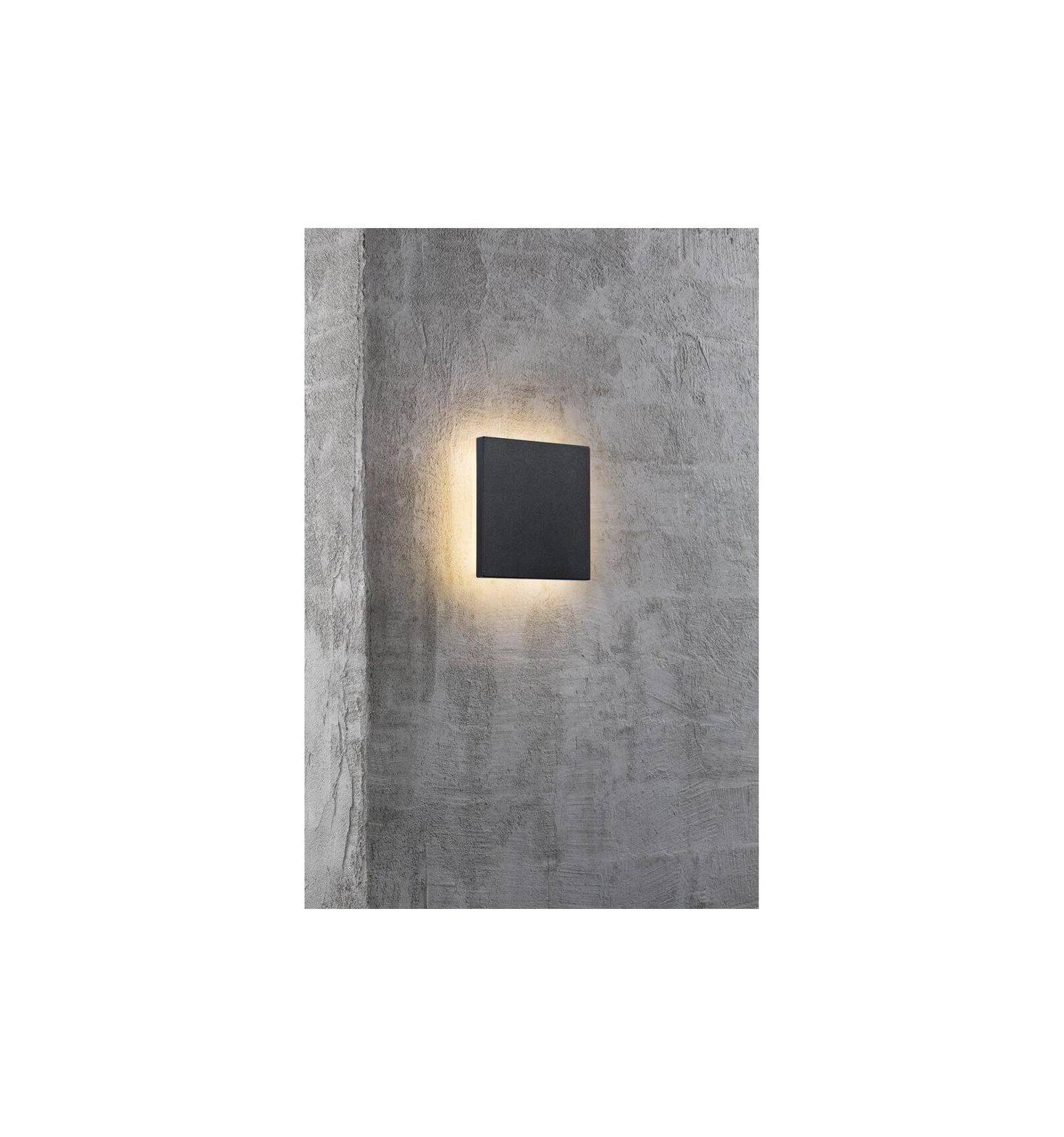 Nordlux :: Lampa ogrodowa ścienna / kinkiet zewnętrzny Artego Square czarny szer. 15 cm