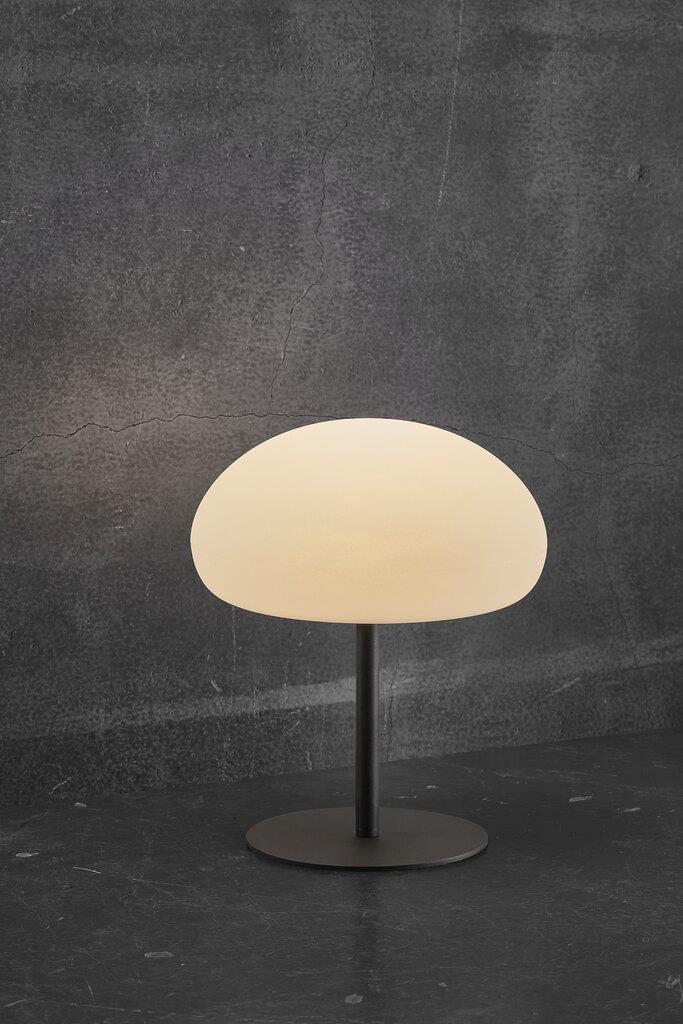 Nordlux :: Lampa stołowa ogrodowa Sponge ze ściemniaczem czarno-biała wys. 40,5 cm
